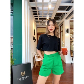 Everyday Crop Top เสื้อครอปOversize สีพื้น มีกระเป๋าหน้า