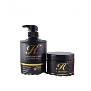 หมักผมHiso Keratin Treatment ไฮโซเคราติน แชมพู&amp;ทรีทเม้นท์ (เพิ่มปริมาณ300ml.)