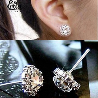 1 คู่หญิงสาว Elegant เงา Rhinestones ear stud เครื่องประดับต่างหู