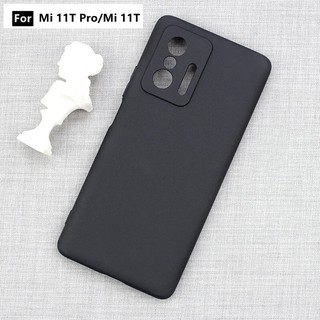 เคส Xiaomi 11T PRO เคสซิลิโคนสีดำด้าน กันกล้องได้