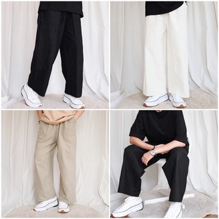 กางเกงทรงหลวมโอเวอร์ไซส์ Oversized Loosely Pants สไตล์เกาหลี (Relaxed Wide Leg Pants)