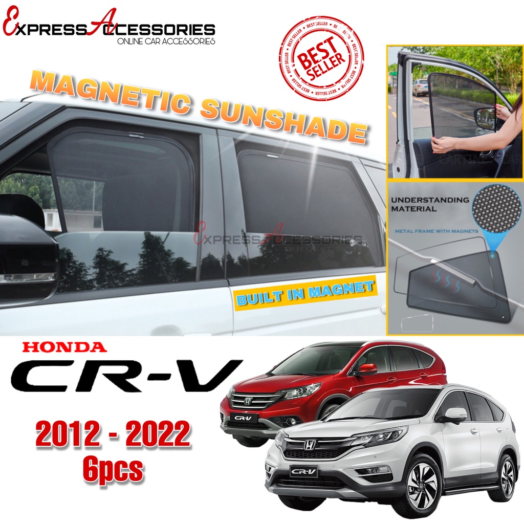 ม่านบังแดดแม่เหล็กเหมาะสําหรับ Honda CRV 2017 - 2023 ม่านบังแดดแม่เหล็ก CRV 2012 (6 ชิ้น)