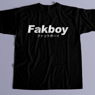 เสื้อยืดโอเวอร์ไซส์เสื้อยืด DISTRO FAKBOY พิมพ์ลาย PlasticolS-3XL