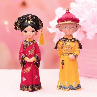 Resin Chinese Palace Emperor/Empress Wedding Birthday Gift Desk Decoration