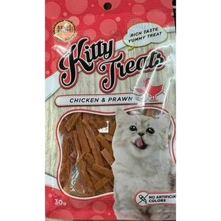 (ยกโหล จำนวน 12 ห่อ)Kitty Treats ขนมแมวคิตตี้ ทรีต มี 8 รสชาติให้น้องแมวได้เลือกอร่อย