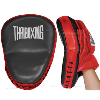 THAIBOXING เป้าล่อสากลแบบโค้ง หนังเทียม สีดำ