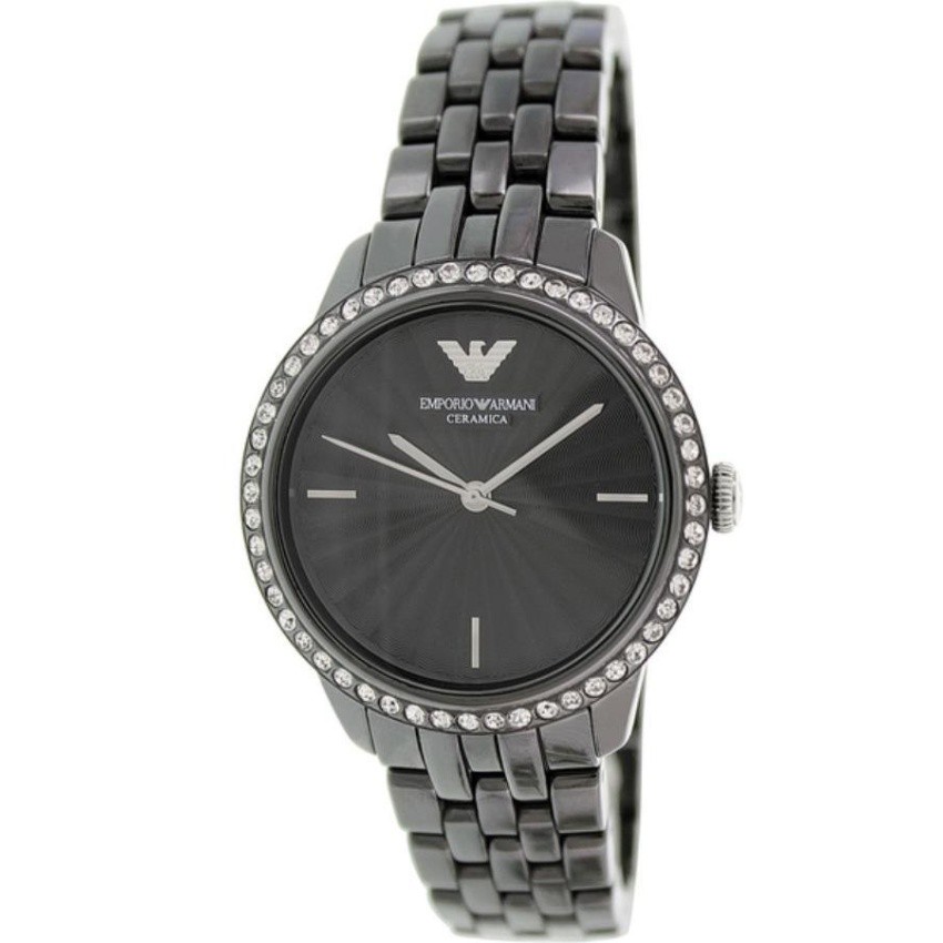 Emporio Armani นาฬิกาผู้หญิง สีดำ สายสเเตนเลส รุ่น AR1478