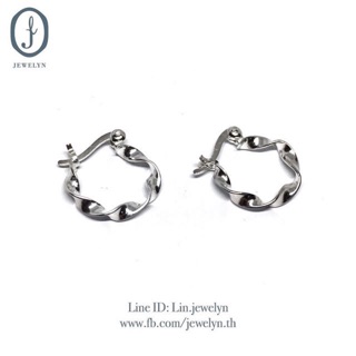 ต่างหูห่วงบิดเกลียว ทำจากเงินแท้ (Silver 925)