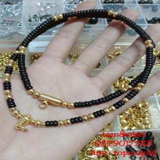 สร้อยคอ กะลา ขั้น สแตนเลส ยิง เลเซอร์ สีทอง