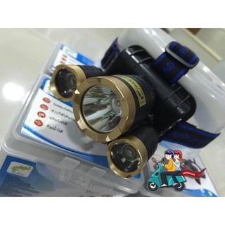ไฟฉายคาดหัว PAE-290 หลอด LED 3 หลอด สามารถปรับสว่างได้ 4 แบบ ใช้ลุยฝน กันน้ำได้