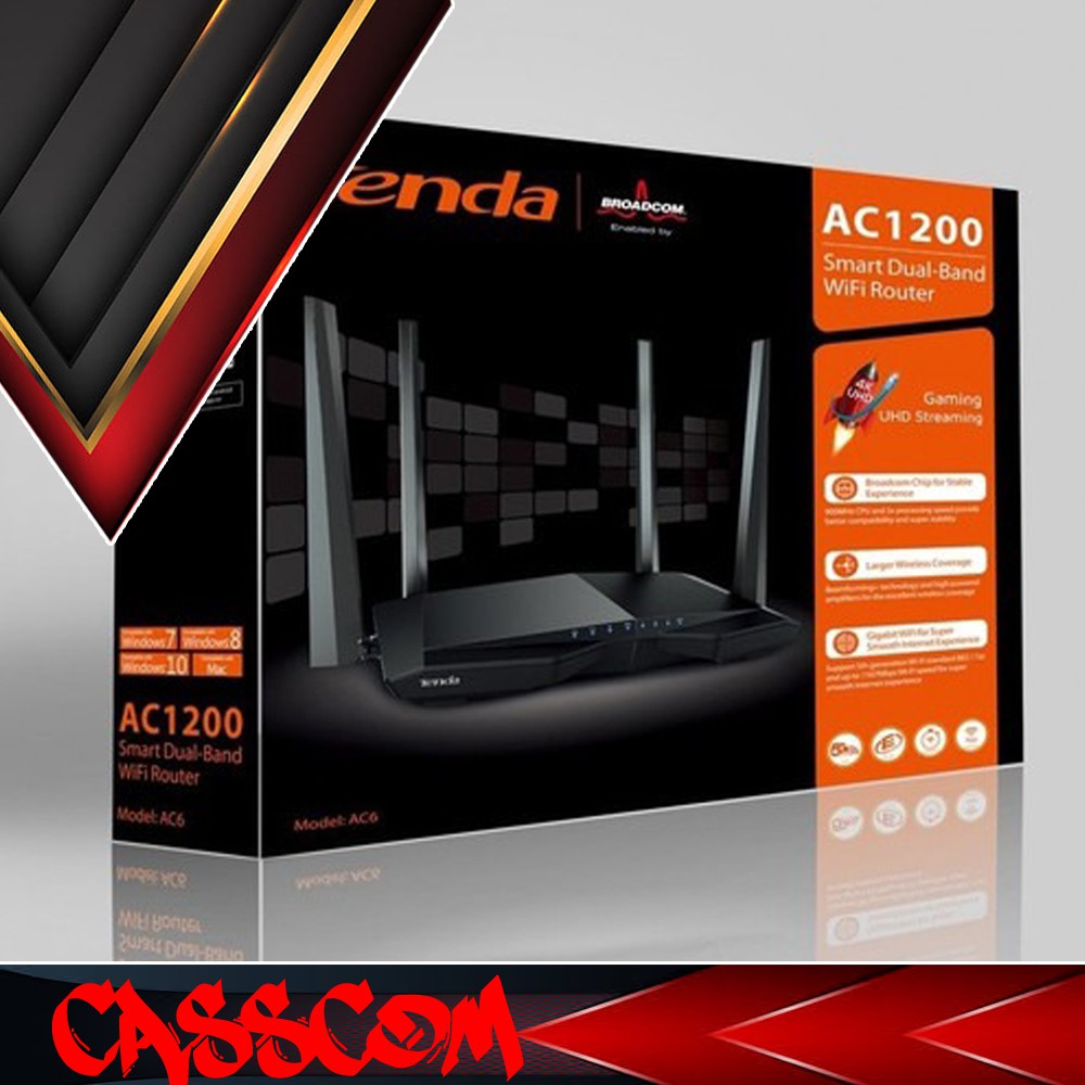TENDA AC6 - เราเตอร์ WiFI ดูอัลแบนด์อัจฉริยะ AC1200