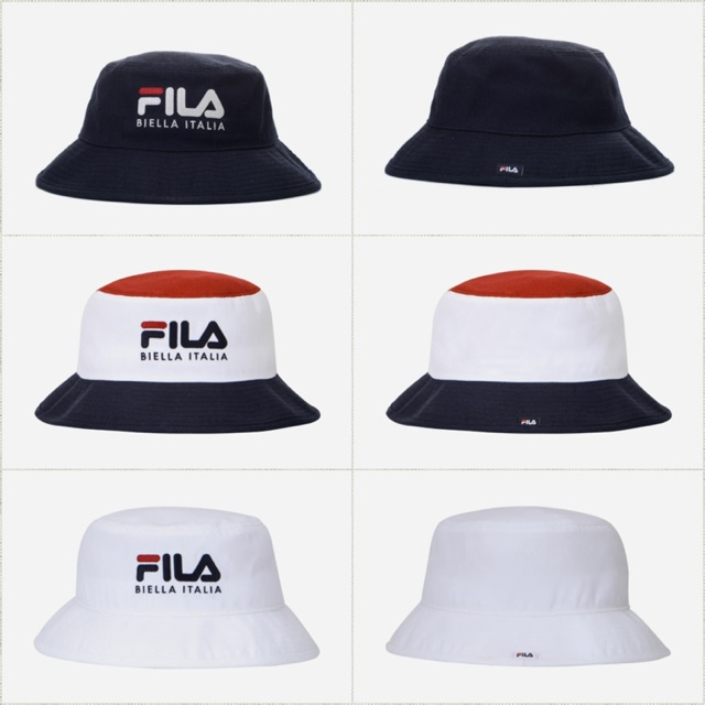 red fila bucket hat