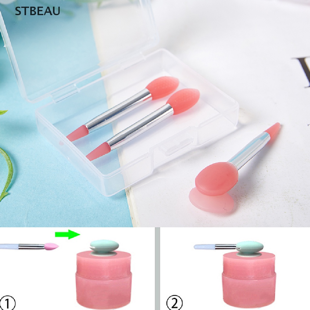 [cxSTBEAU] 3 ชิ้น ซิลิโคน ลิปบาล์ม ลิปมาสก์ แปรง พร้อมตัวดูด ฝุ่น ฝาครอบ แปรงแต่งหน้า