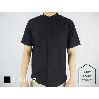 คอจีน/แขนสั้น 5XL/6XL ผ้า OXFORD - เสื้อเชิ้ตผู้ชายสำหรับคนอ้วน ไซส์ใหญ่ Big size