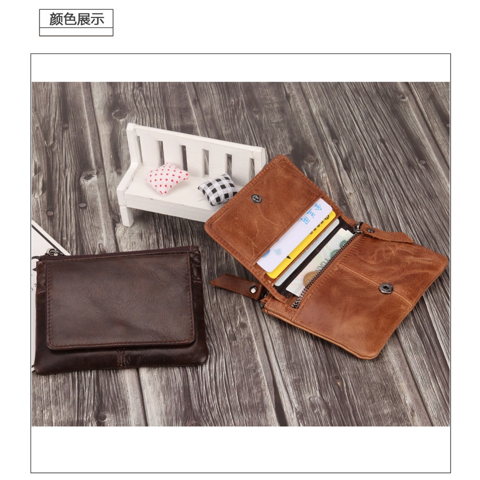 Rfid กระเป๋าใส่เหรียญใหม่ย้อนยุคสร้างสรรค์กระเป๋าเก็บมินิสไตล์ญี่ปุ่นแฮนด์เมดหนังวัวกระเป๋าใส่เหรียญมัลติฟังก์ชั่ผู้ถือบัตร