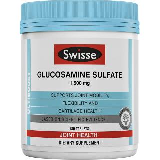 Swisse Ultiboost Glucosamine Sulfate 1500mg 180 Capsules Australia Joint Tablets เม็ดข้อต่อ กลูโคซา ออสเตรเลีย