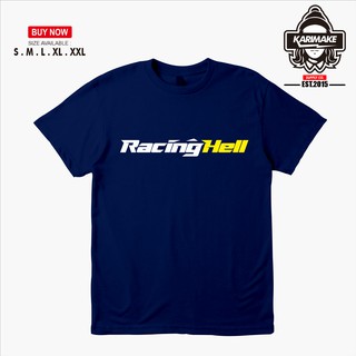 เสื้อยืดผ้าฝ้ายพิมพ์ลายแฟชั่น เสื้อยืด พิมพ์ลายโลโก้ Hell Racinghell Racinghell สําหรับยานยนต์