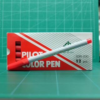 ปากกาเมจิกไพล๊อต หมึกสีแดง Pilot SDR-200 (1กล่อง/12ด้าม) RED