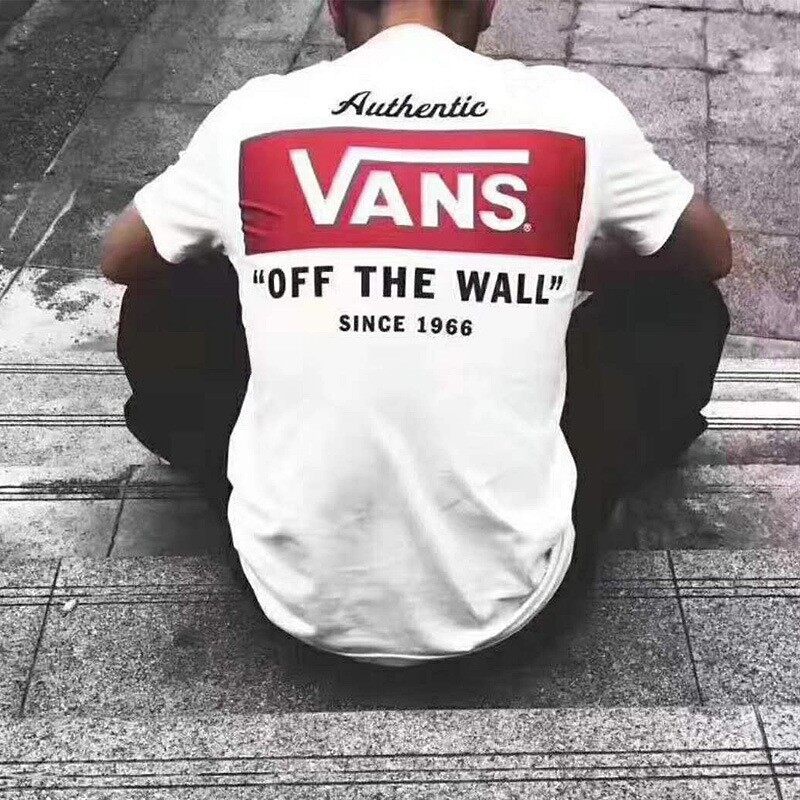 33 t-shirtNew Vans เสื้อยืดคอกลมแขนสั้นลําลองเนื้อผ้าฝ้ายสําหรับผู้ชายและผู้หญิง