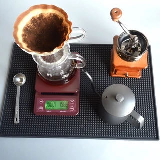 ☕☕☕ แผ่นรองบาร์ ยางรอง กันลื่นและกันน้ำ รุ่นหนาพิเศษ Bar Mat 30*15/45*30/30*45/10*10cm