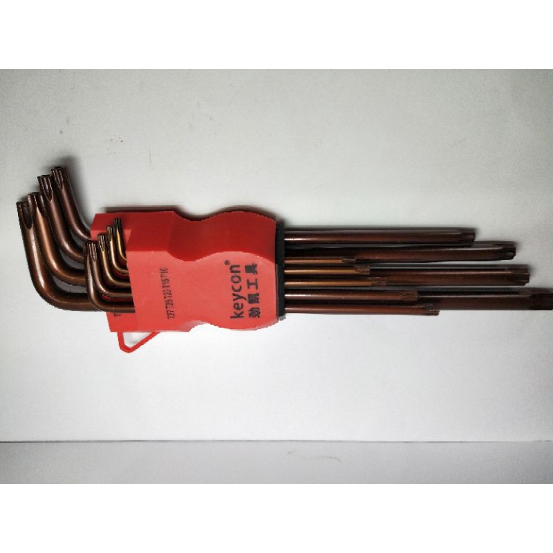 S2 สีน้ําตาล EXTRA LONG STAR TORX ALLEN KEY SET ยาวพิเศษ HEX KEY SET HEAVY DUTY OEM ท้องถิ่น ALLEN K