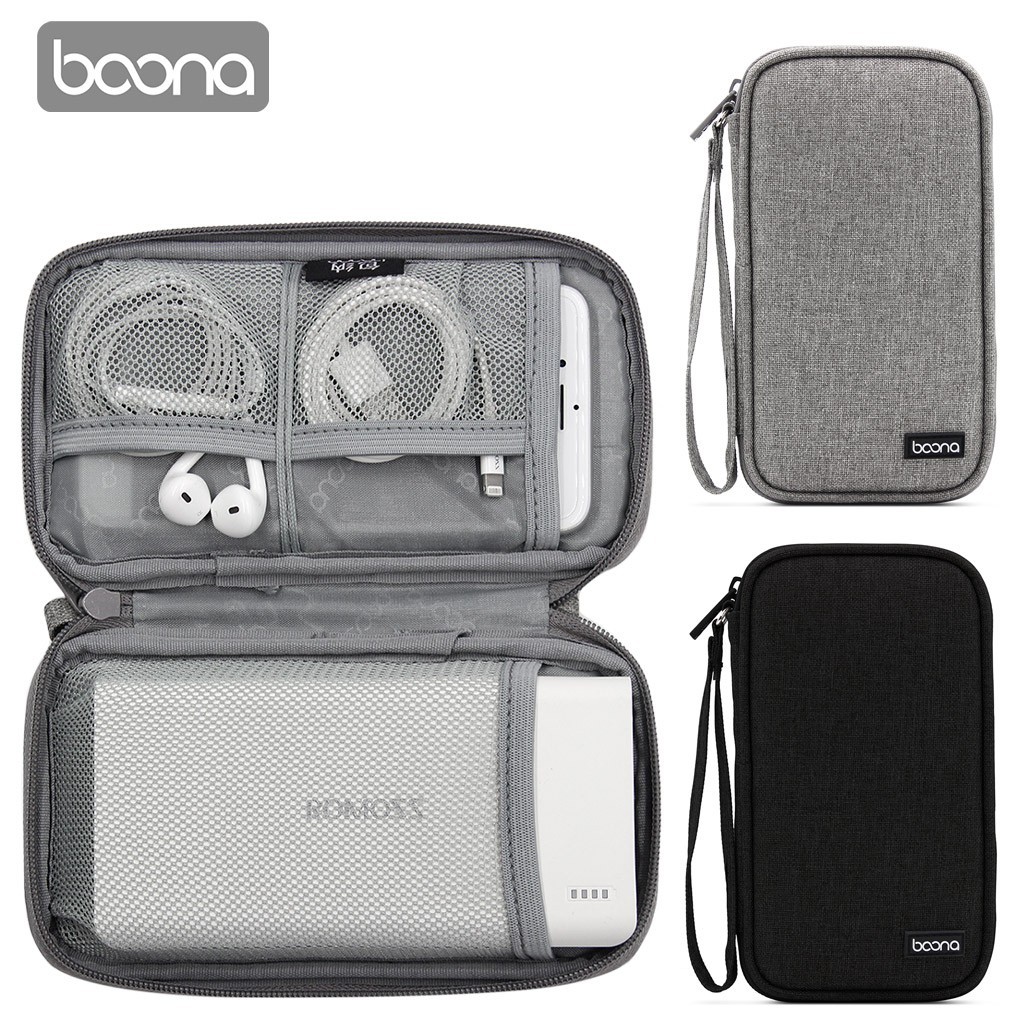 baona Digital USB Flash Hard Disk Drive HDD Cable Phone Power Bank Storage Case Bag