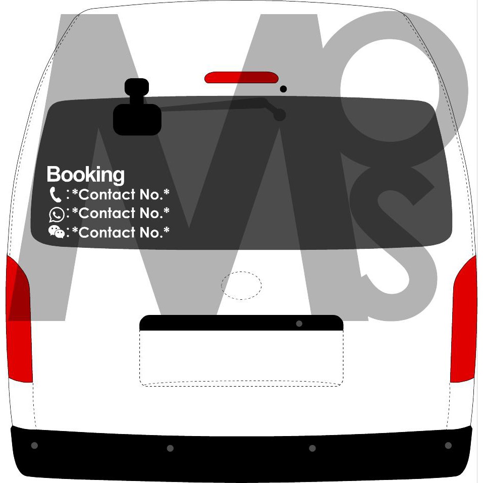 สติ๊กเกอร์ไวนิล " Booking"