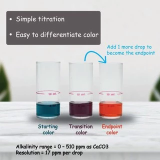 ชุดทดสอบอัลคาไลนิตี้ โมนิเตอร์เทสคิท MONITOR ALKALINITY TEST KIT (120 Tests)