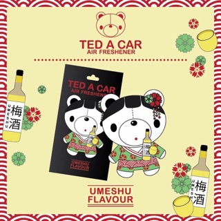 Airfresh store แผ่นน้ำหอมปรับอากาศ Ted A Car กลิ่นเหล้าบ๊วย Umeshu