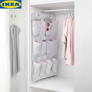 IKEA STUK สตูค ที่เก็บของแบบแขวนผนัง 16 ช่อง, สีขาว/เทา51x140 ซม. สำหรับเก็บรองเท้า และของใช้ขนาดเล็กหรือของจุกจิก