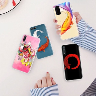 Ml-154 เคสโทรศัพท์มือถือแบบนิ่ม ใส ลายปลาคาร์พ สําหรับ Realme Narzo 50a Prime 50 C11 C12 C25 C20 C20A C21 C21Y C25Y C25S