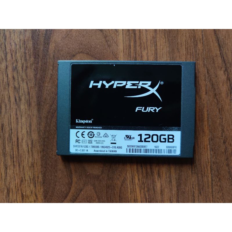 SSD KINGSTON HYPERX FURY (SHFS37A/120G) **มือสอง มีประกัน 3 เดือน**