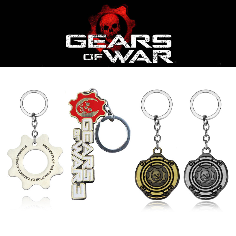 Gears of War Gears of War Skull Logo พวงกุญแจโลหะผสม / พวงกุญแจ / จี้
