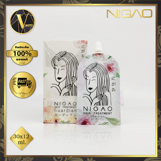 (แบบกล่อง) Nigao Hair Treatment Guardian .นิกาโอะ แฮร์ ทรีทเม้นท์ การ์เดียน สำหรับฟื้นฟูผมเสีย 30 มล.X 12 ซอง