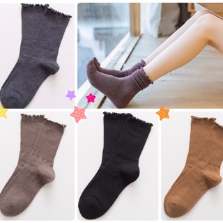 ถุงเท้าทอผสมขนแกะ sheepy socks