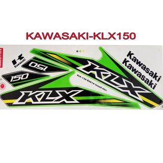 A สติ๊กเกอร์ติดรถมอเตอร์ไซด์สำหรับ KAWASAKI-KLX150 สีเขียว