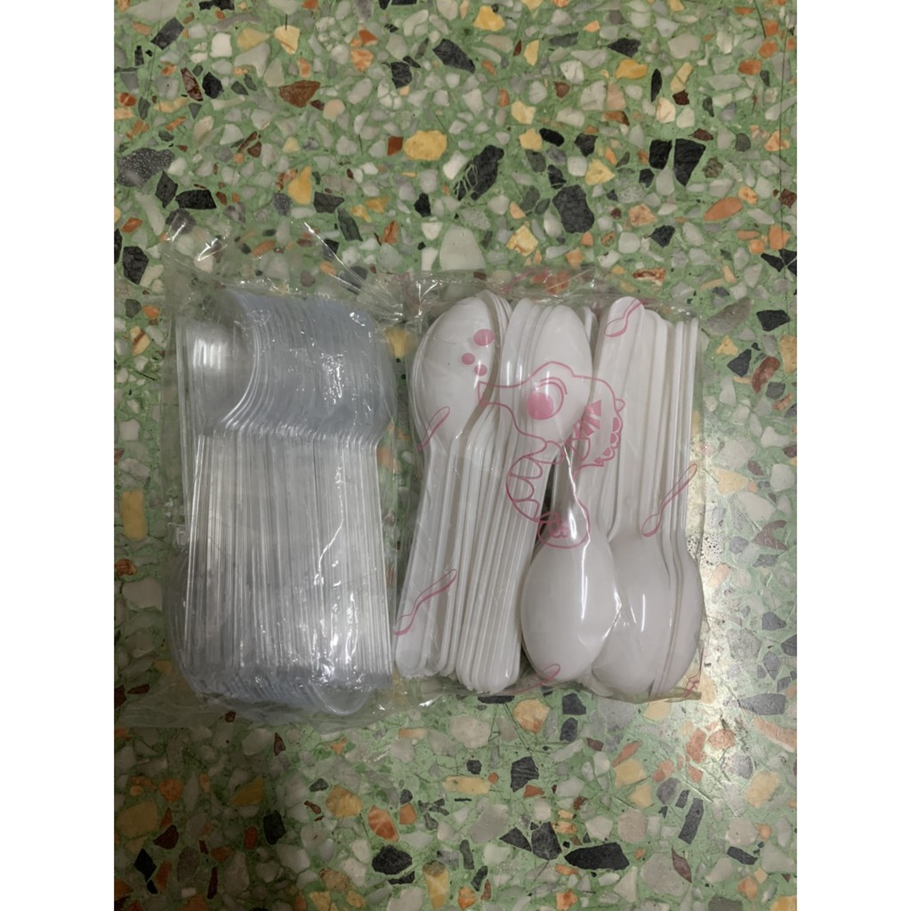 ช้อนไอศกรีมพลาสติก ช้อนไอติม บรรจุ 50 คัน