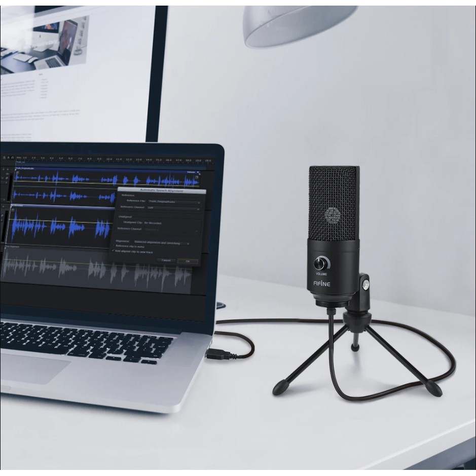 MICROPHONE (ไมโครโฟน) FIFINE K669B USB MICROPHONE WITH VOLUME DIAL FOR ...