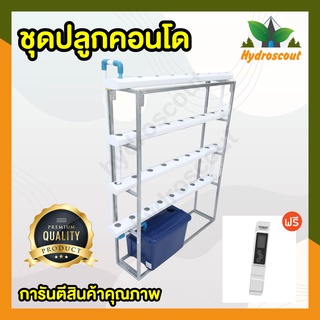 ชุดปลูกผักไฮโดรโปนิกส์ 32 ช่องปลูก รุ่นชุดปลูกคอนโด by hydroscout