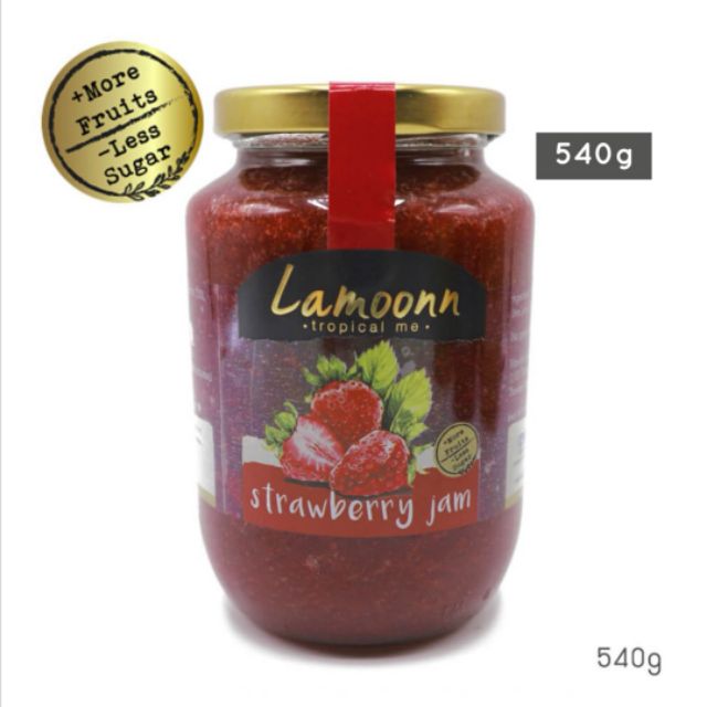 Lamoonn Jam แยมสตรอเบอรี่ // Strawberry Jam // *Low Sugar* ขวดใหญ่ 540g ...