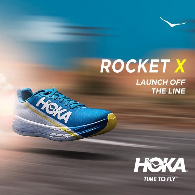 รองเท้าวิ่ง รุ่น Hoka One Rocket X Carbon Road สําหรับผู้ชาย