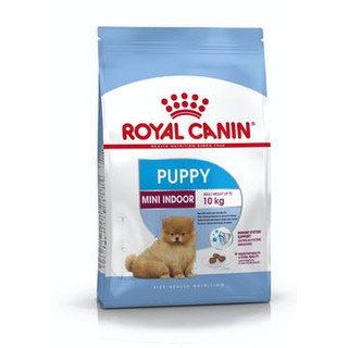 Royal canin Mini Indoor Puppy 500g อาหารชนิดเม็ดสำหรับลูกสุนัขพันธุ์เล็ก (น้ำหนักโตเต็มวัย 1 - 10 กก.)