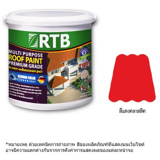   สีทาหลังคา RTB #R525 สีแดงคลาสสิค (พิเศษ) 1GL