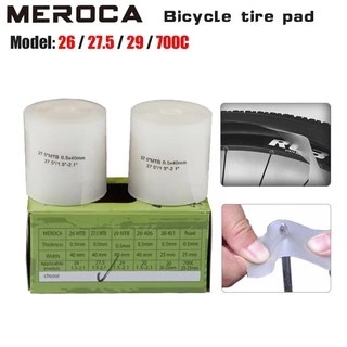 MEROCA 2ชิ้น เทปรองขอบล้อยางในจักรยานกันหนาม ป้องกันเศษวัสดุทิ่มแทง ป้องกันยางรั่ว ขนาด 700C 26 27.5 29"
