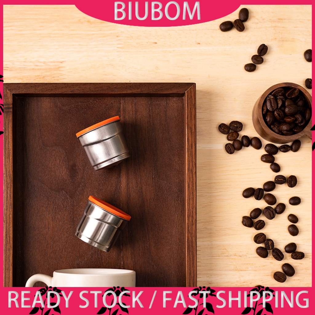 1 Set Coffee Capsule Cup Refillable Easy to Use Stainless Steel