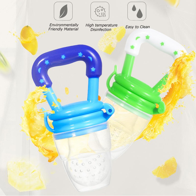 จุกซิลิโคน​ใส่ผลไม้ จุกนมหลอก จุกดูดผลไม้ Feeder ที่ป้อนผลไม้ ไซต์​ S M L จุกซิลิโคน จุกหลอกสำหรับเด็กหัดกัดกินผลไม้ - รูปที่ 4