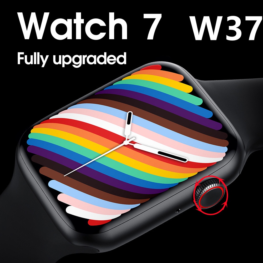 New IWO W37 Series 7 Smart Watch 2021 Bluetooth Call 1.75 Inch Split Screen Password Sports PRO Smartwatch For Huawei Wa