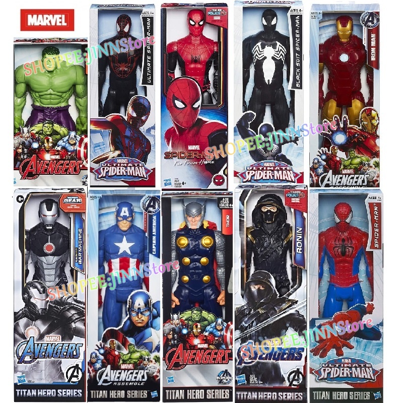 JINN Titan Hero Series กัปตันอเมริกา Thor Iron Man Spiderman No Way Home Venom Carnage PVC รูปเด็กของเล่นของขวัญ 12 นิ้ว 30 ซม.
