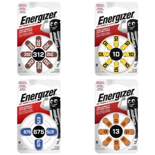 (8ก้อน/แพค)ถ่านเครื่องช่วยฟัง Energizer เลือกรหัสถ่าน 10,13,312 หรือ(4ก้อน/แพค)Energizer 675 1.4V ของแท้นำเข้าจากGermany