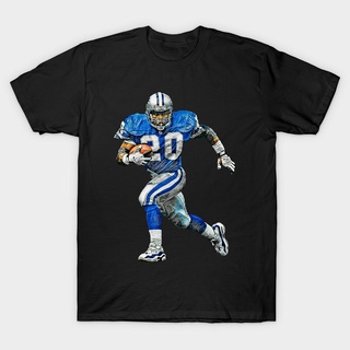 เสื้อยืด ผ้าฝ้าย พิมพ์ลายมังงะ Barry Sanders Detroit Lion คุณภาพสูง สําหรับผู้ชายSize S-5XL